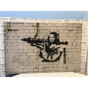 Canvas Print Wall Art - Mona Lisa with Rocket Launcher